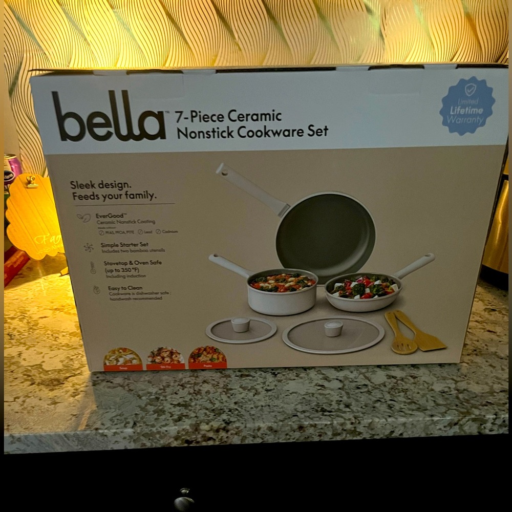 Bella 7 piece cookware set